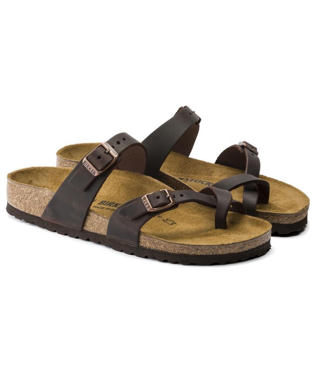 BIRKENSTOCK Коричневые замшевые сандалии, фото 4