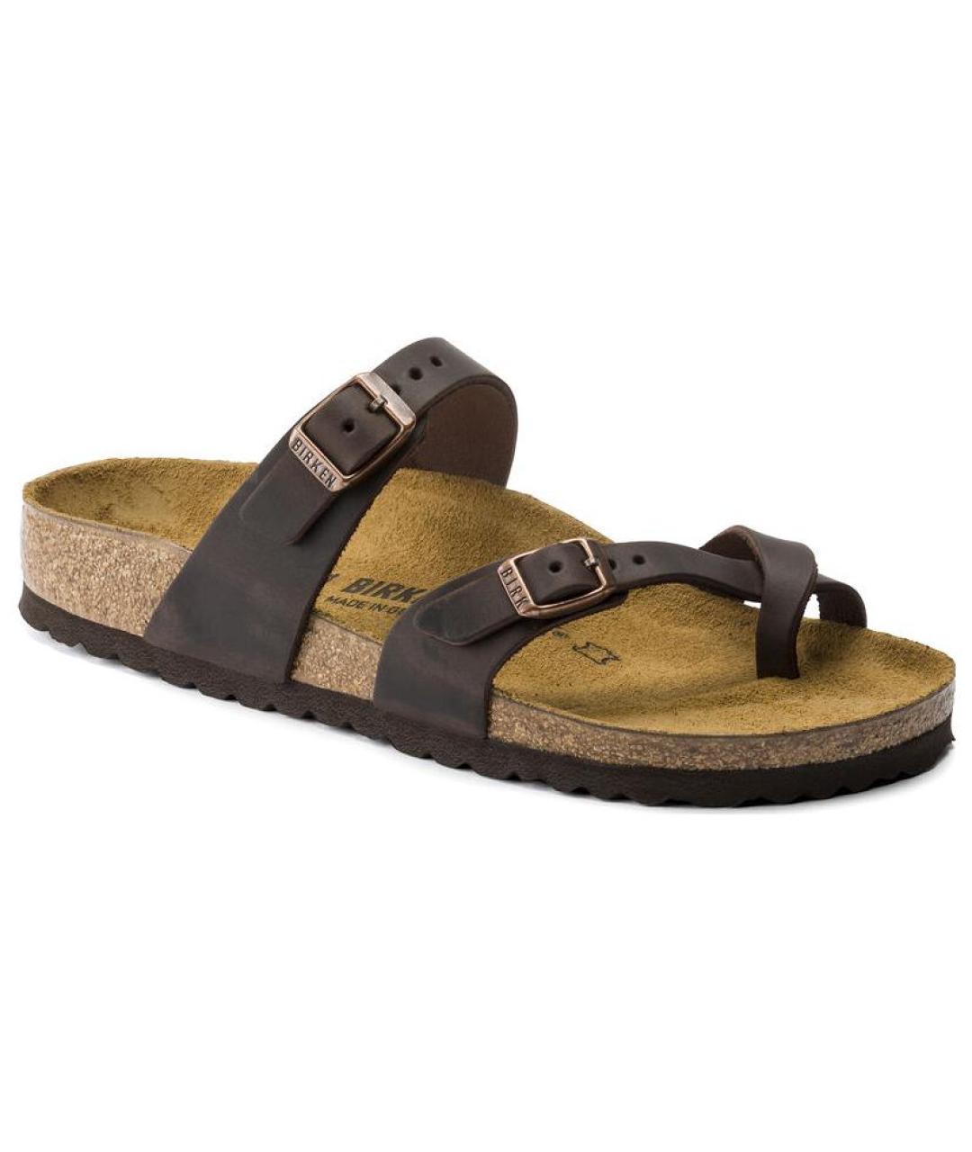 BIRKENSTOCK Коричневые замшевые сандалии, фото 3
