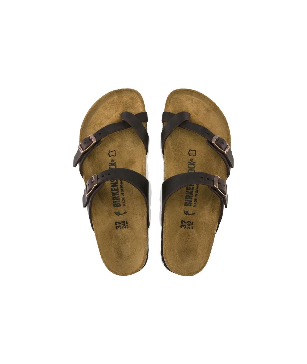 BIRKENSTOCK Коричневые замшевые сандалии, фото 5