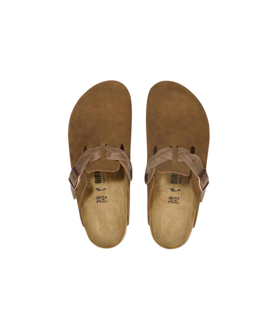 BIRKENSTOCK Коричневые замшевые сабо, фото 5