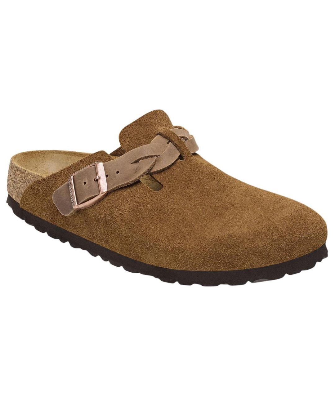 BIRKENSTOCK Коричневые замшевые сабо, фото 3