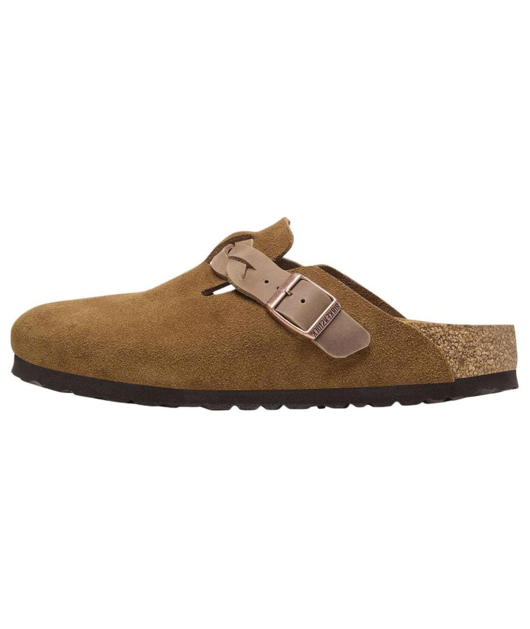 BIRKENSTOCK Коричневые замшевые сабо, фото 2