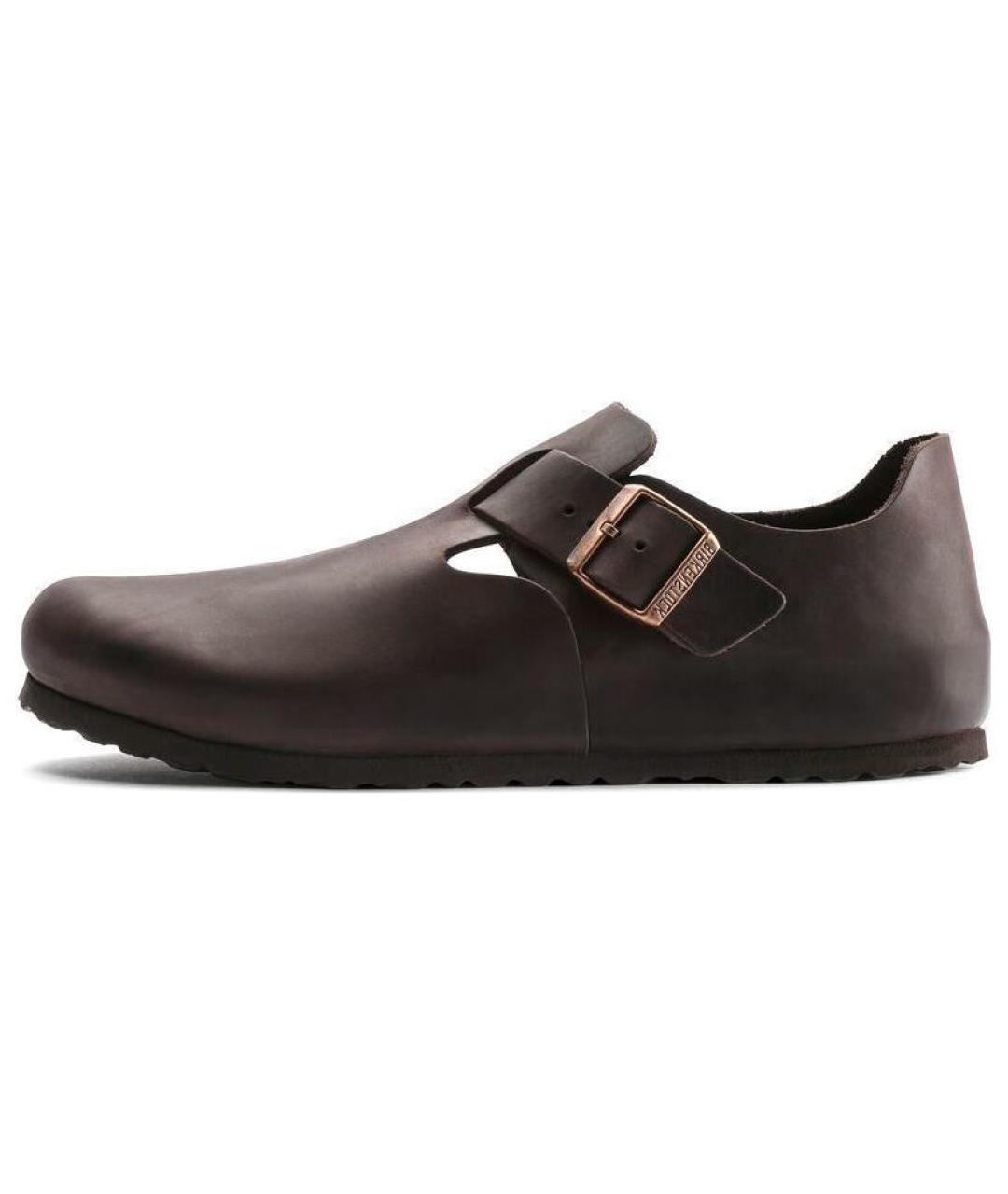 BIRKENSTOCK Коричневые кожаные сабо, фото 2