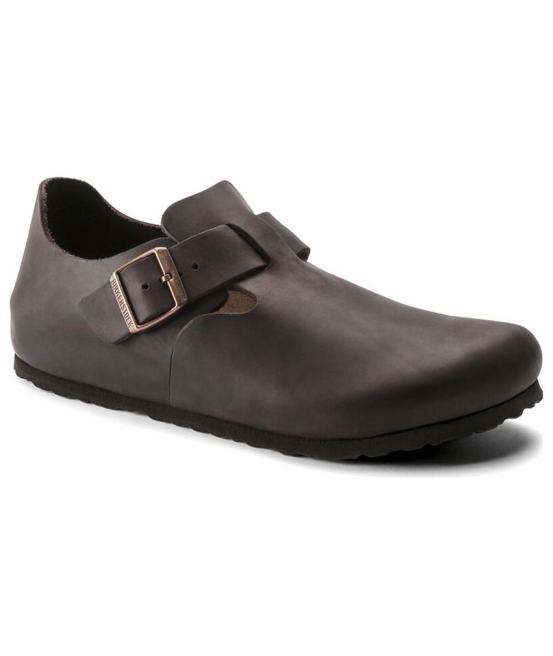 BIRKENSTOCK Коричневые кожаные сабо, фото 3