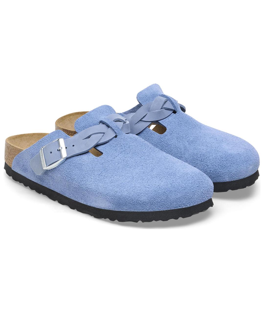 BIRKENSTOCK Голубые замшевые сабо, фото 3