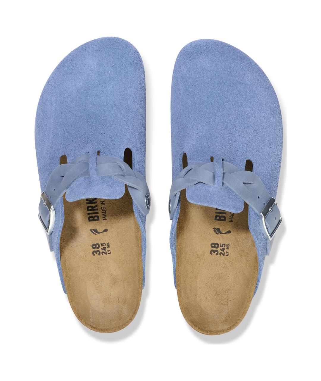 BIRKENSTOCK Голубые замшевые сабо, фото 4