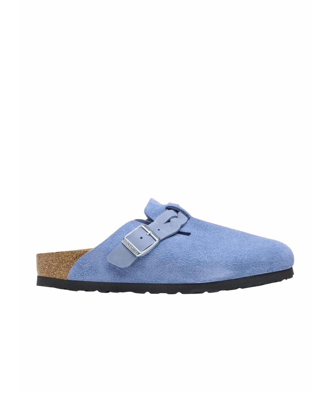 BIRKENSTOCK Голубые замшевые сабо, фото 1