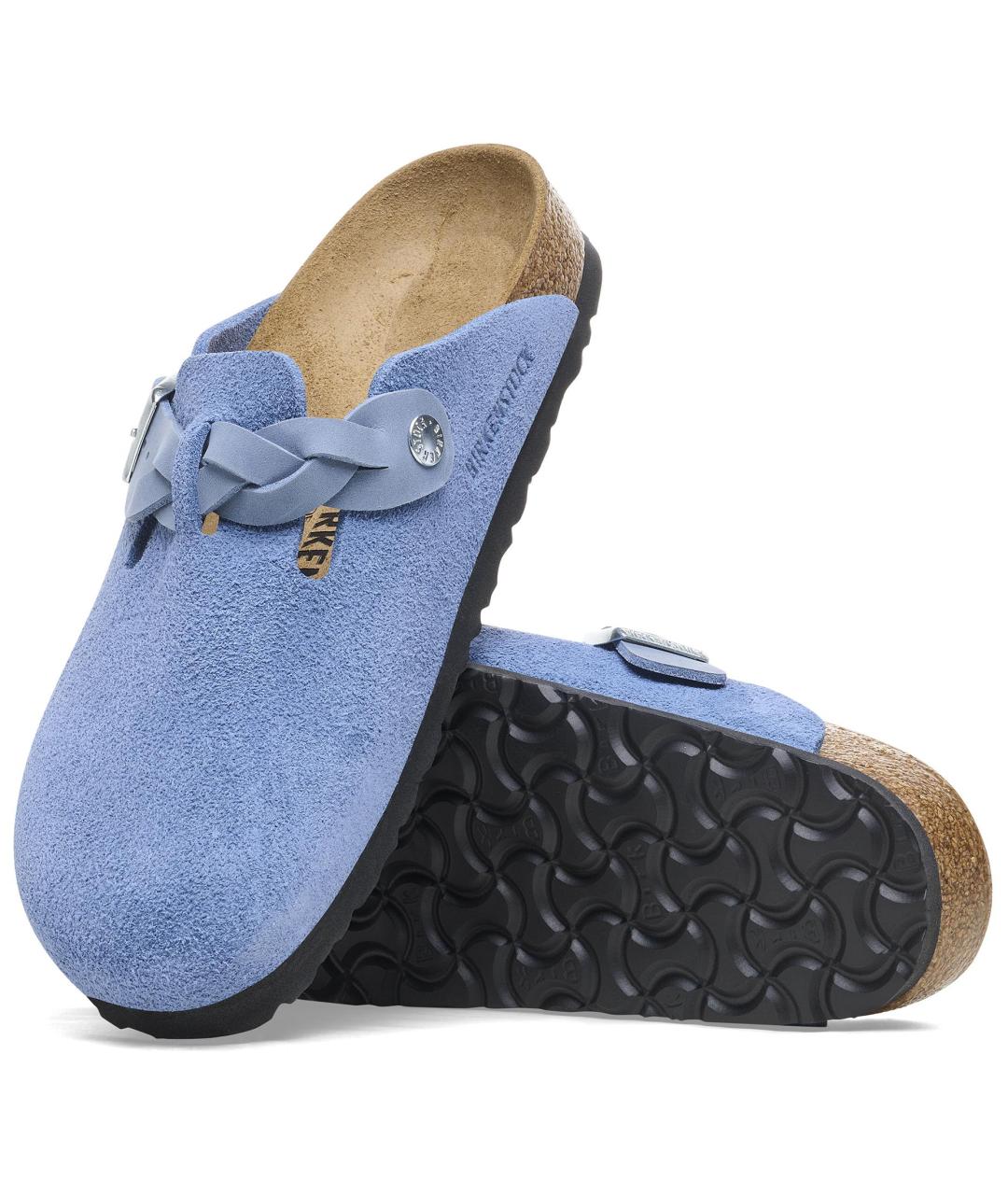 BIRKENSTOCK Голубые замшевые сабо, фото 5
