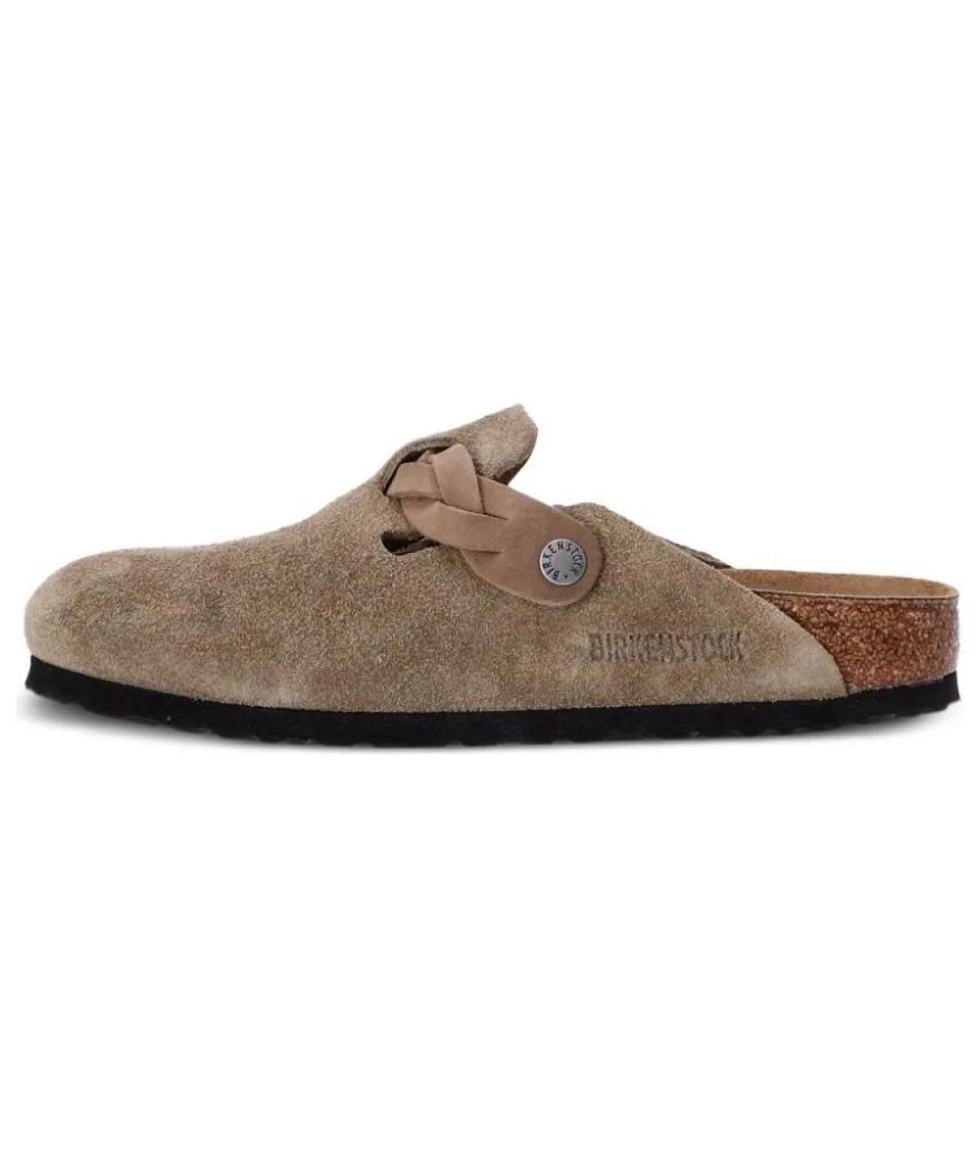 BIRKENSTOCK Коричневые замшевые сабо, фото 2