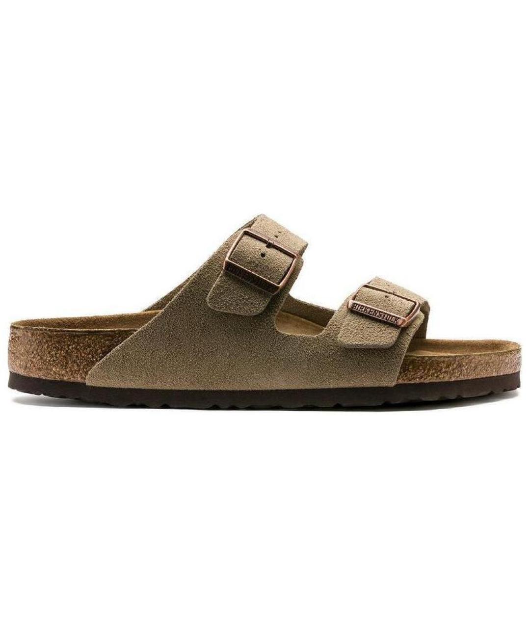 BIRKENSTOCK Коричневые замшевые сандалии, фото 1