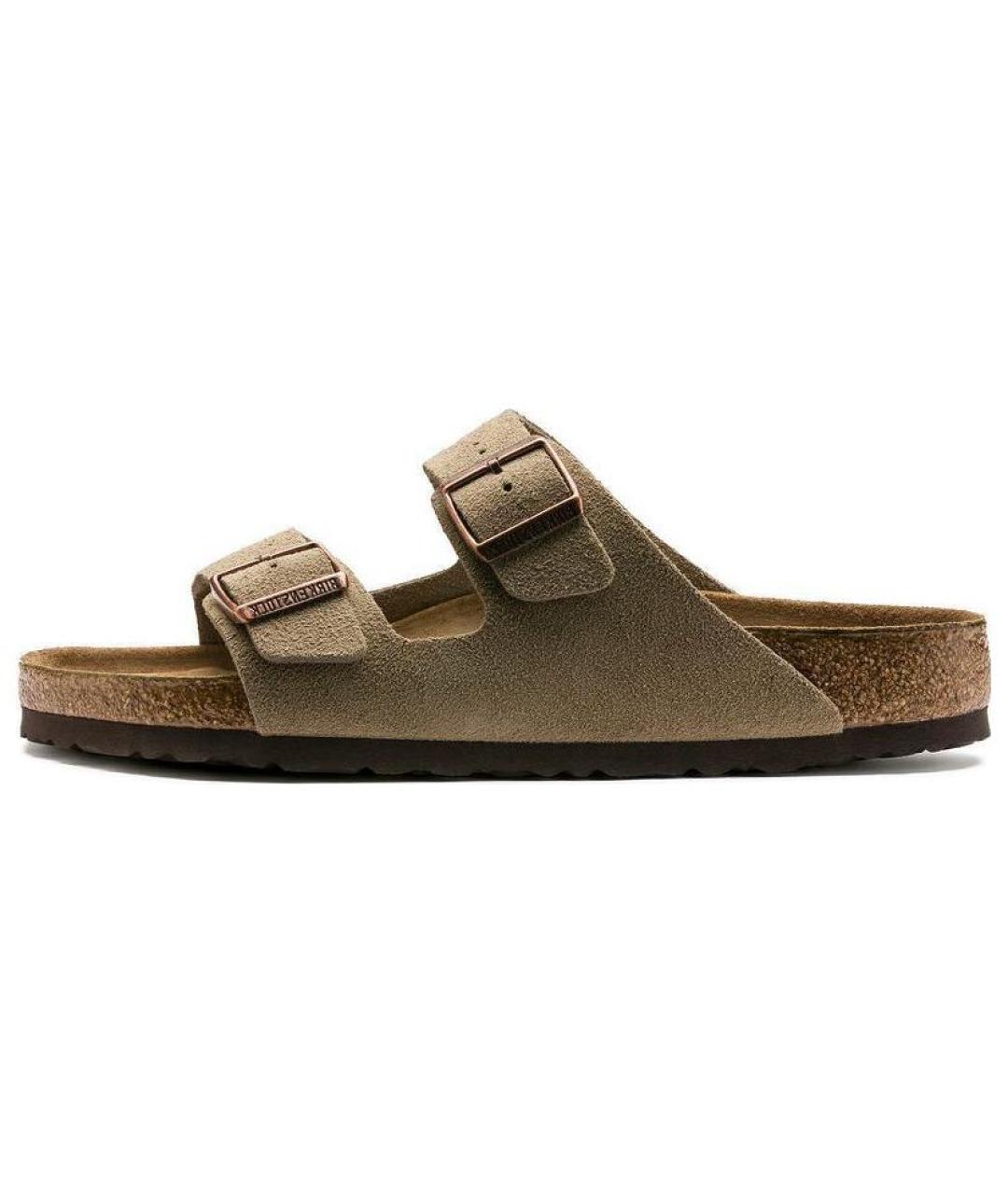 BIRKENSTOCK Коричневые замшевые сандалии, фото 2