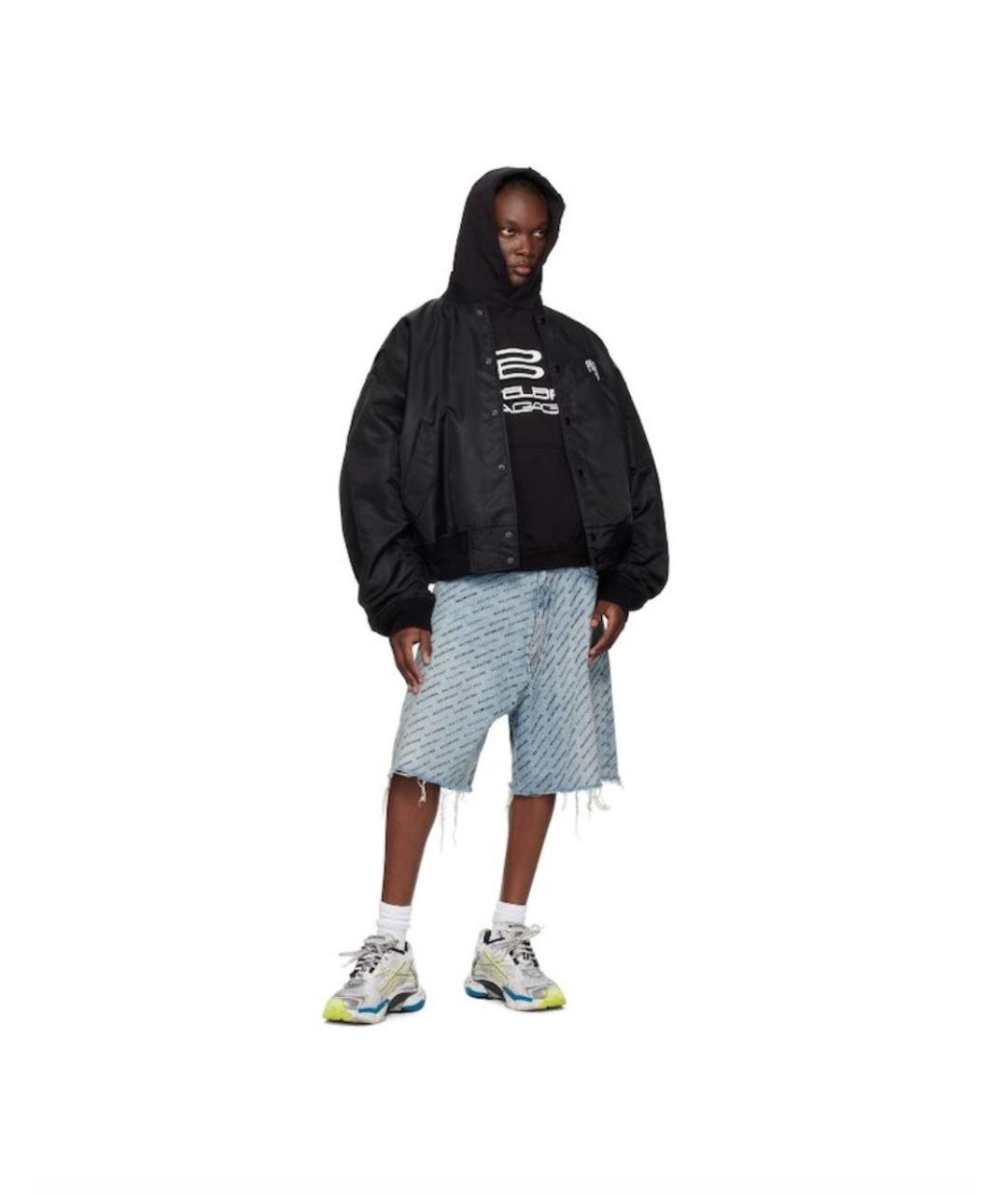 BALENCIAGA Голубые деним шорты, фото 2