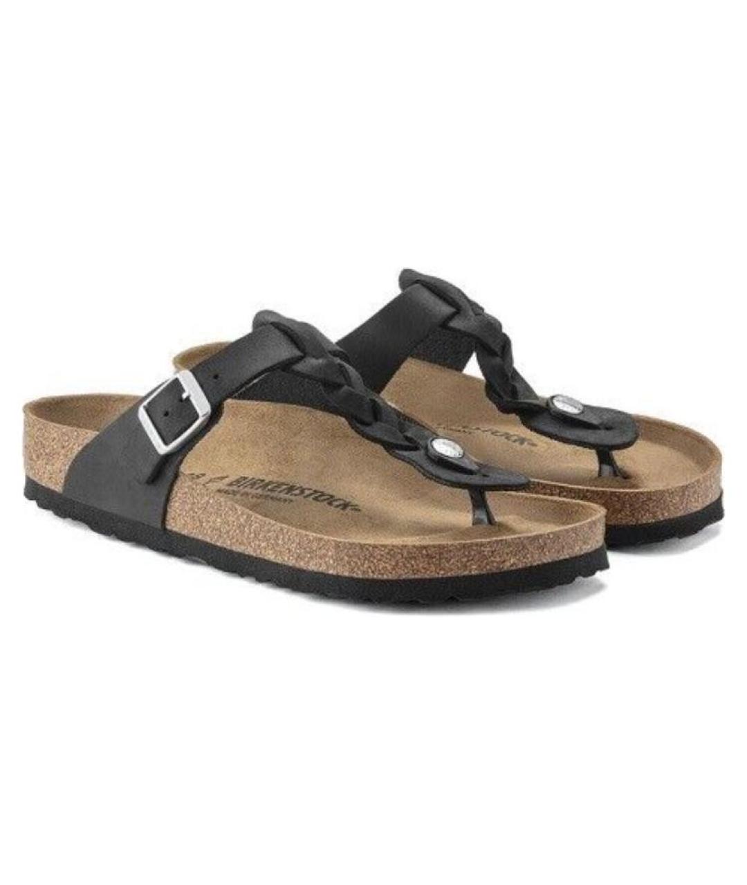 BIRKENSTOCK Черные шлепанцы, фото 3