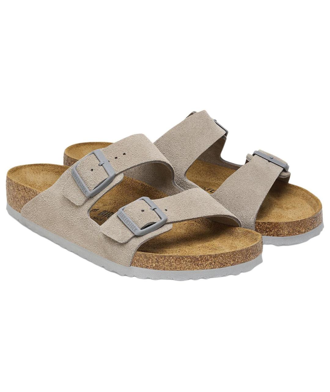 BIRKENSTOCK Серые замшевые сандалии, фото 4