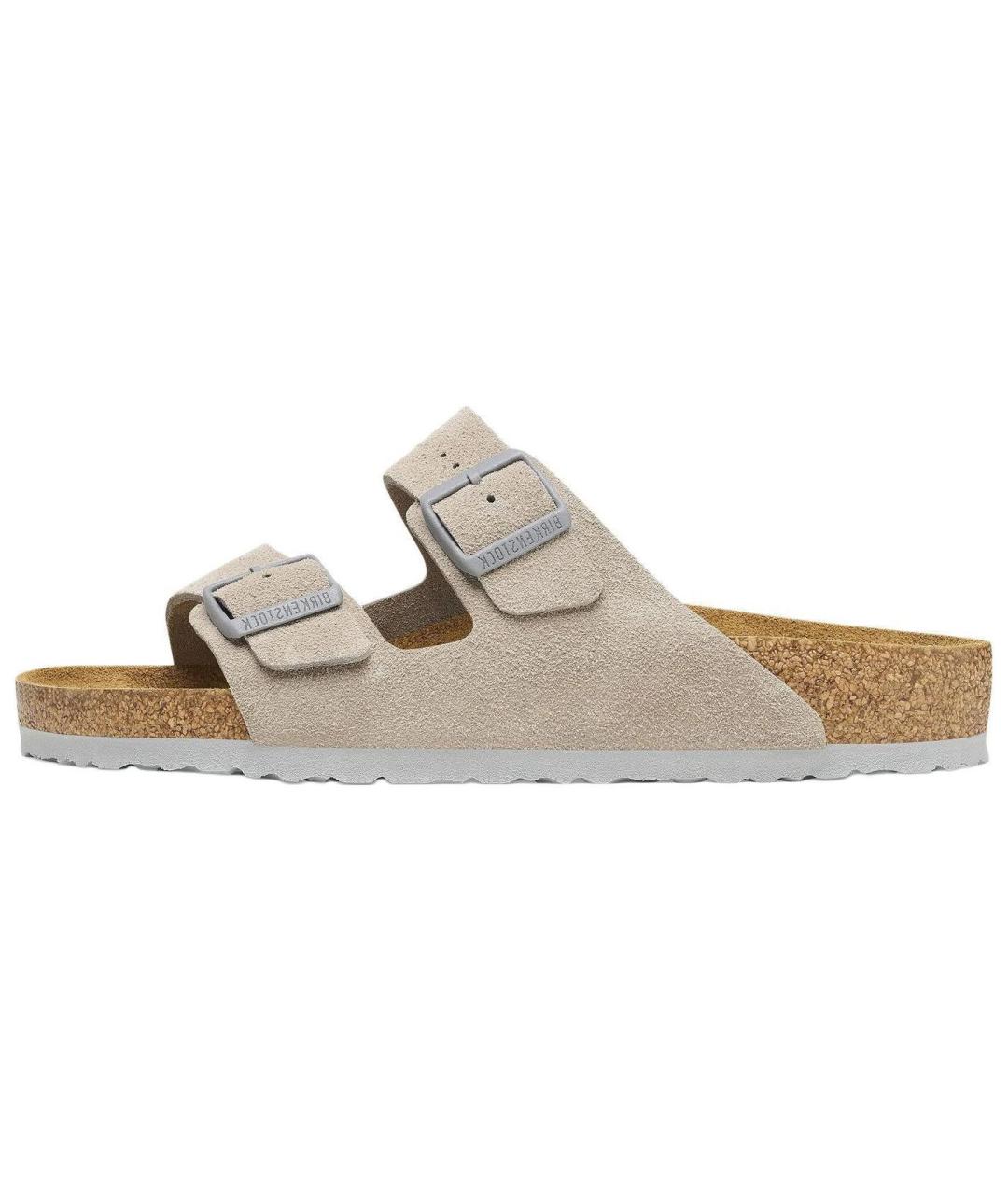 BIRKENSTOCK Серые замшевые сандалии, фото 2