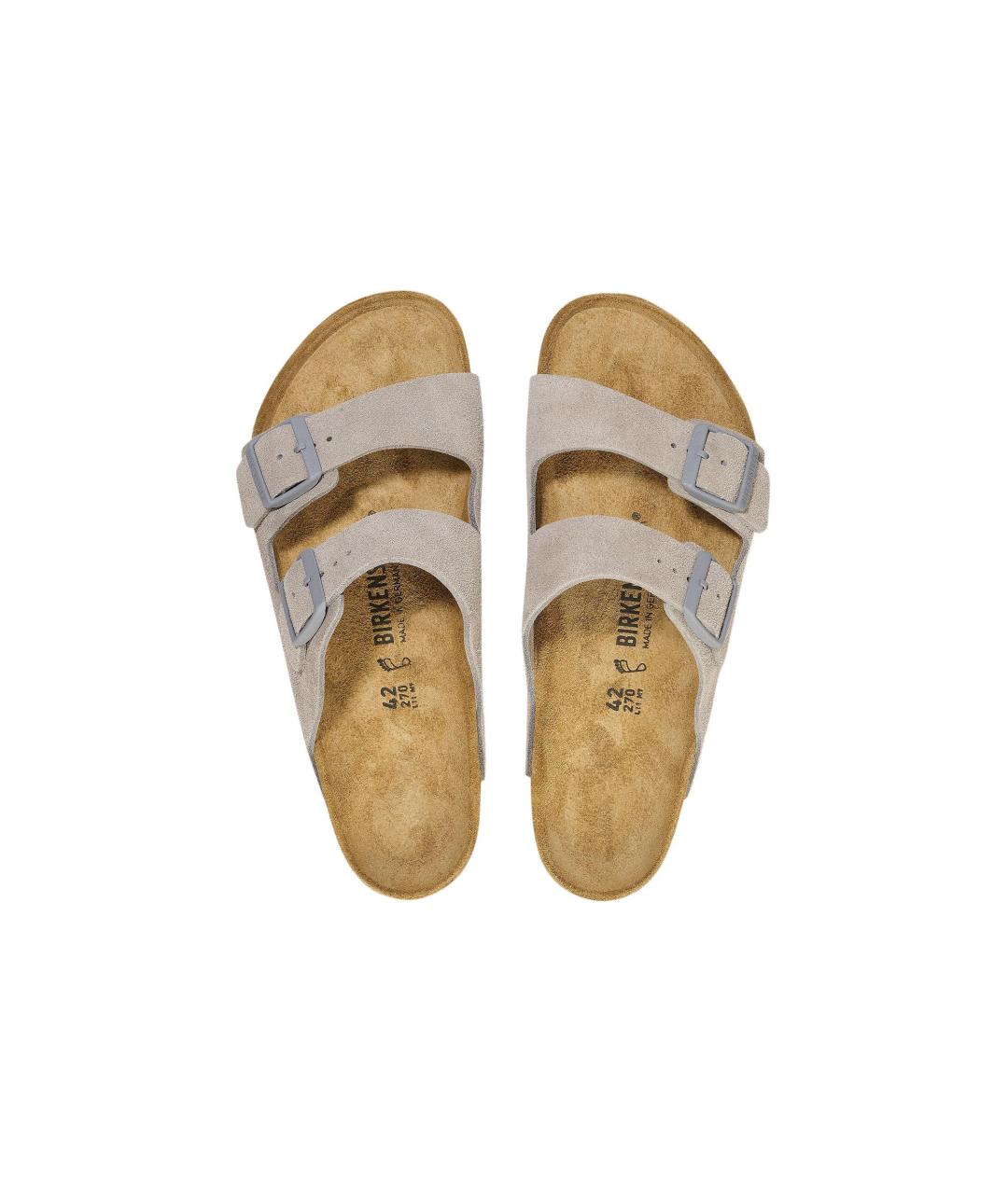 BIRKENSTOCK Серые замшевые сандалии, фото 5