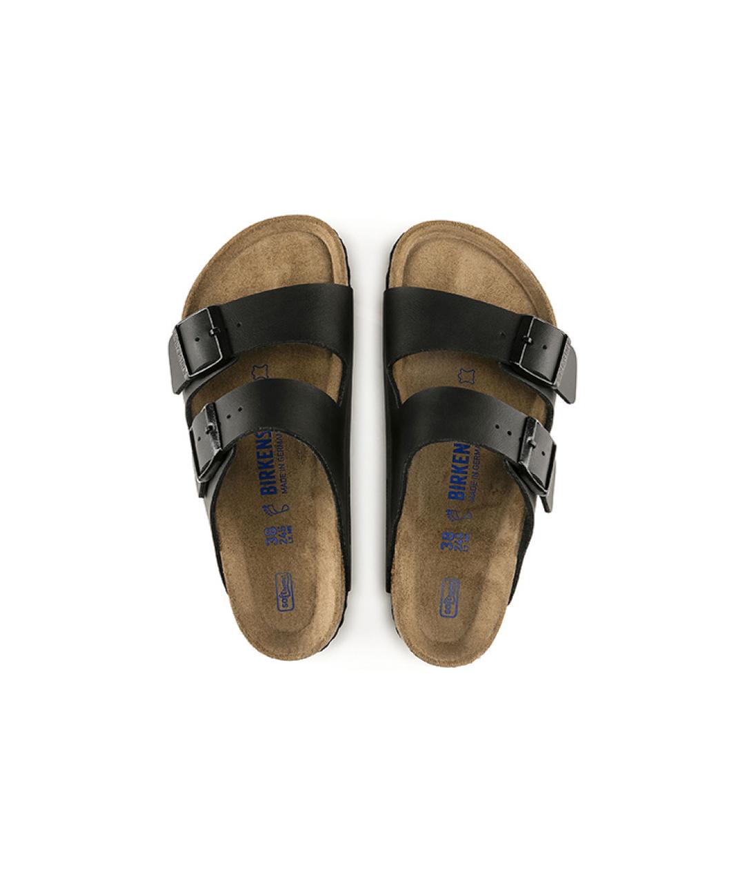 BIRKENSTOCK Черные кожаные сандалии, фото 5