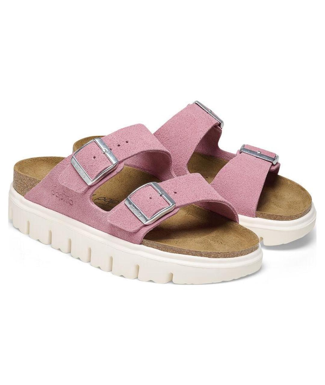 BIRKENSTOCK Розовые замшевые сандалии, фото 5