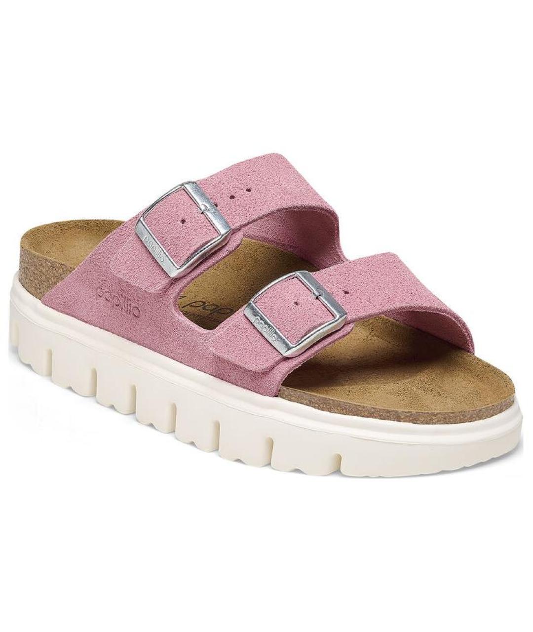 BIRKENSTOCK Розовые замшевые сандалии, фото 4