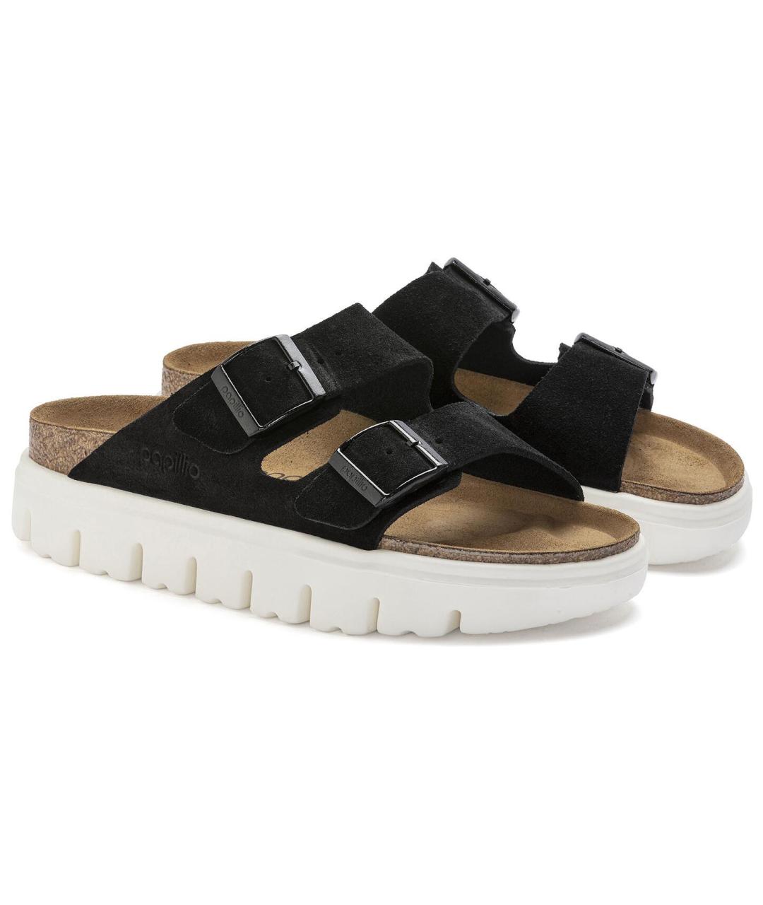 BIRKENSTOCK Черные замшевые сандалии, фото 4