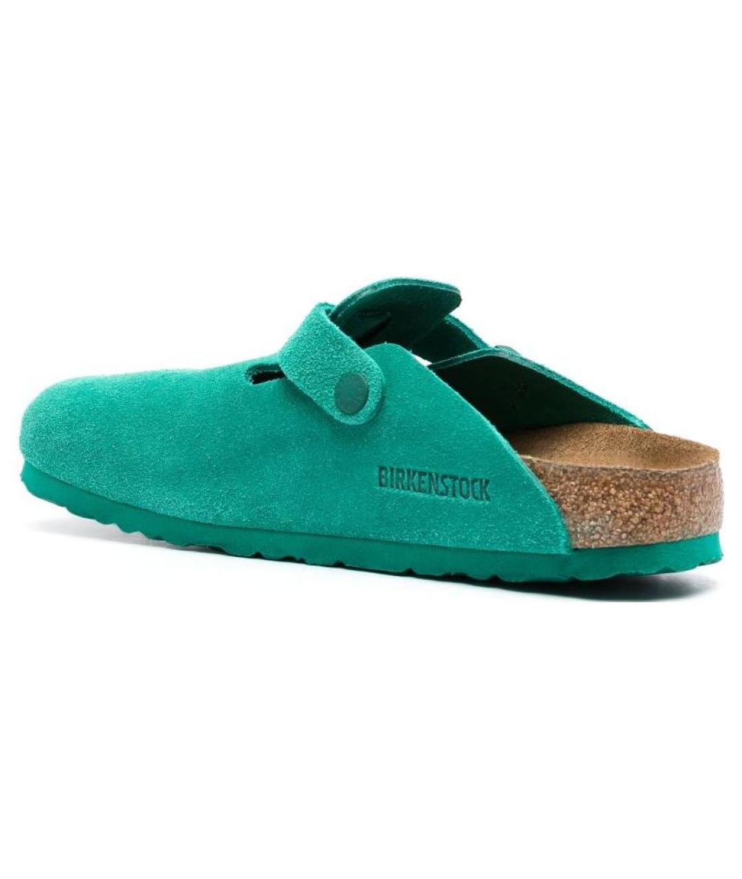 BIRKENSTOCK Бирюзовые замшевые сабо, фото 3