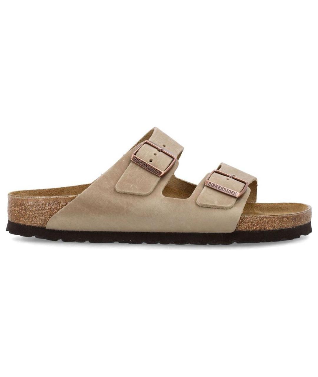 BIRKENSTOCK Бежевые замшевые сандалии, фото 1