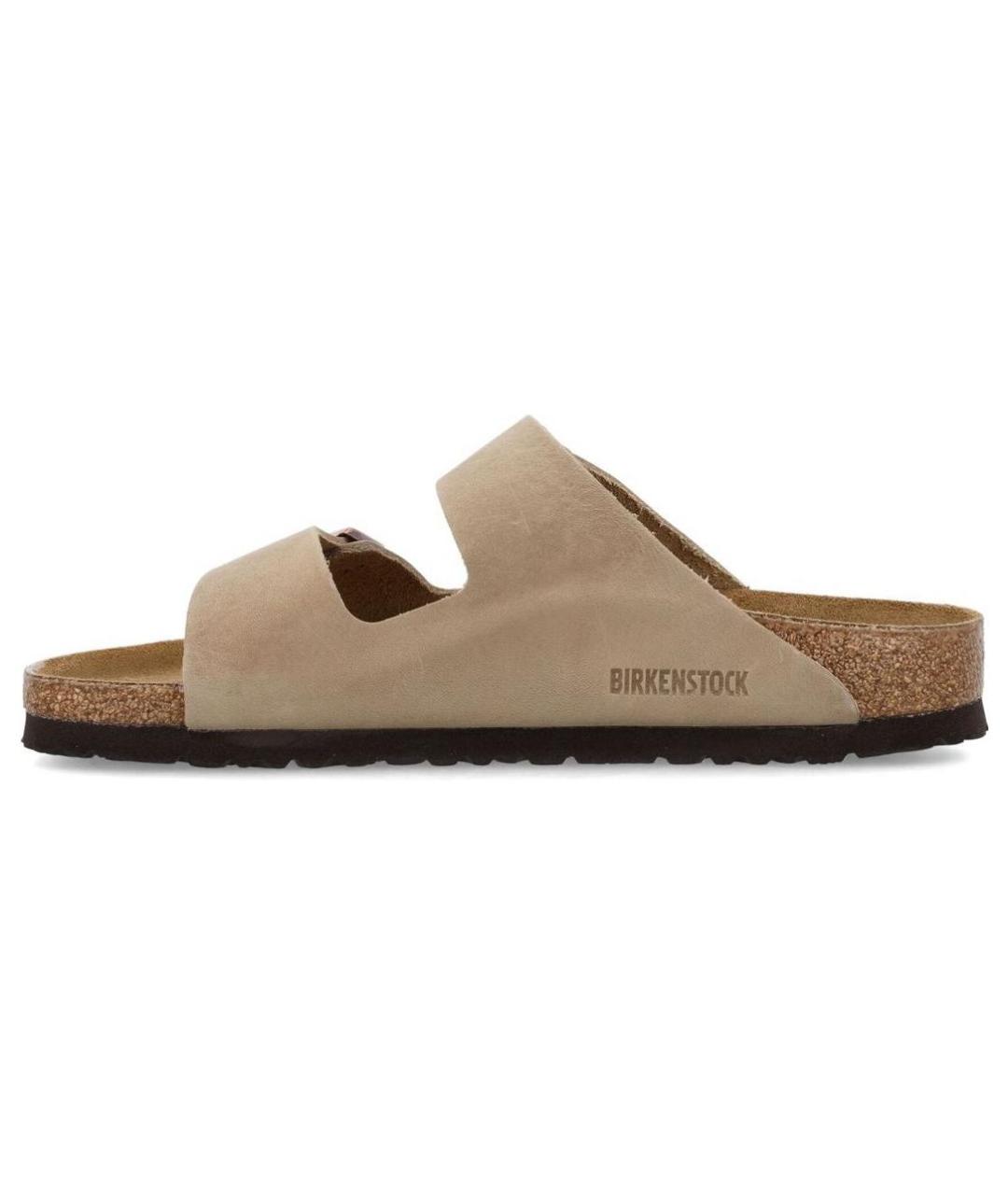 BIRKENSTOCK Бежевые замшевые сандалии, фото 2