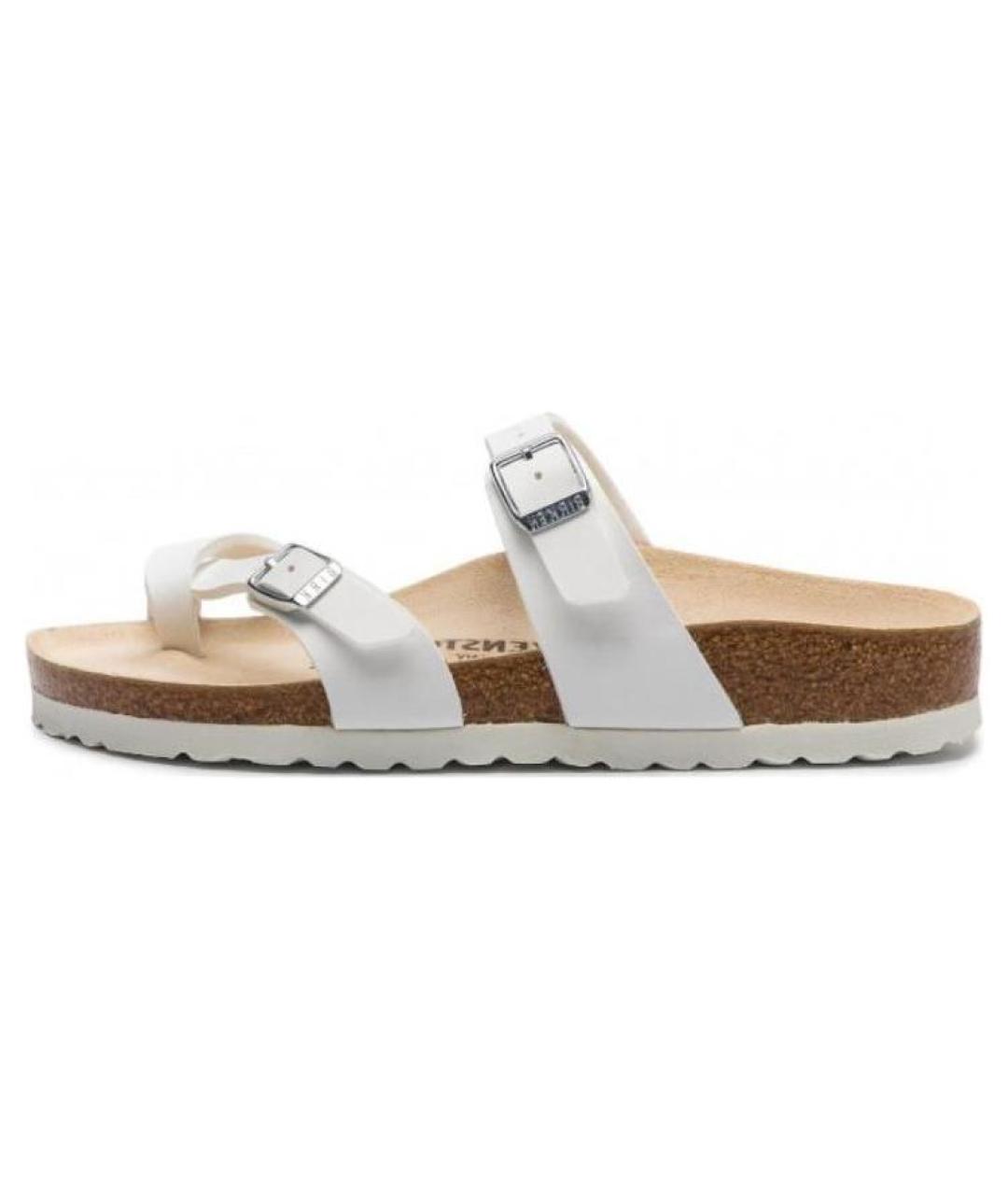 BIRKENSTOCK Белые кожаные сандалии, фото 2