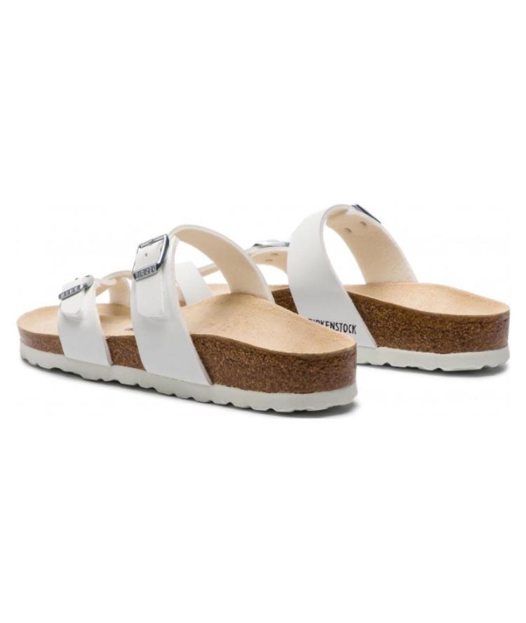 BIRKENSTOCK Белые кожаные сандалии, фото 5