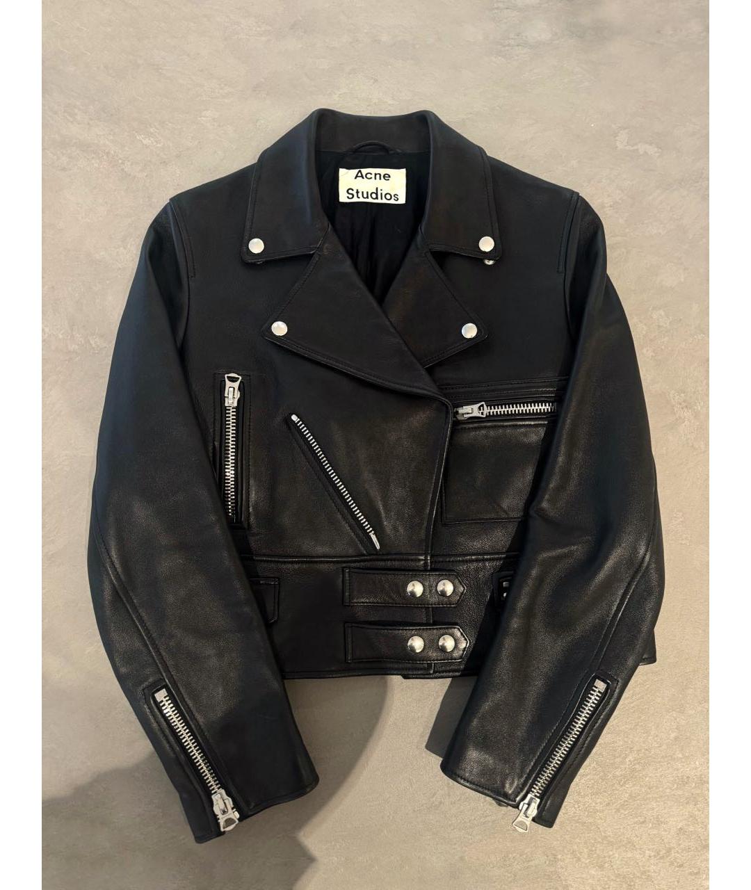 ACNE STUDIOS Черная кожаная куртка, фото 5