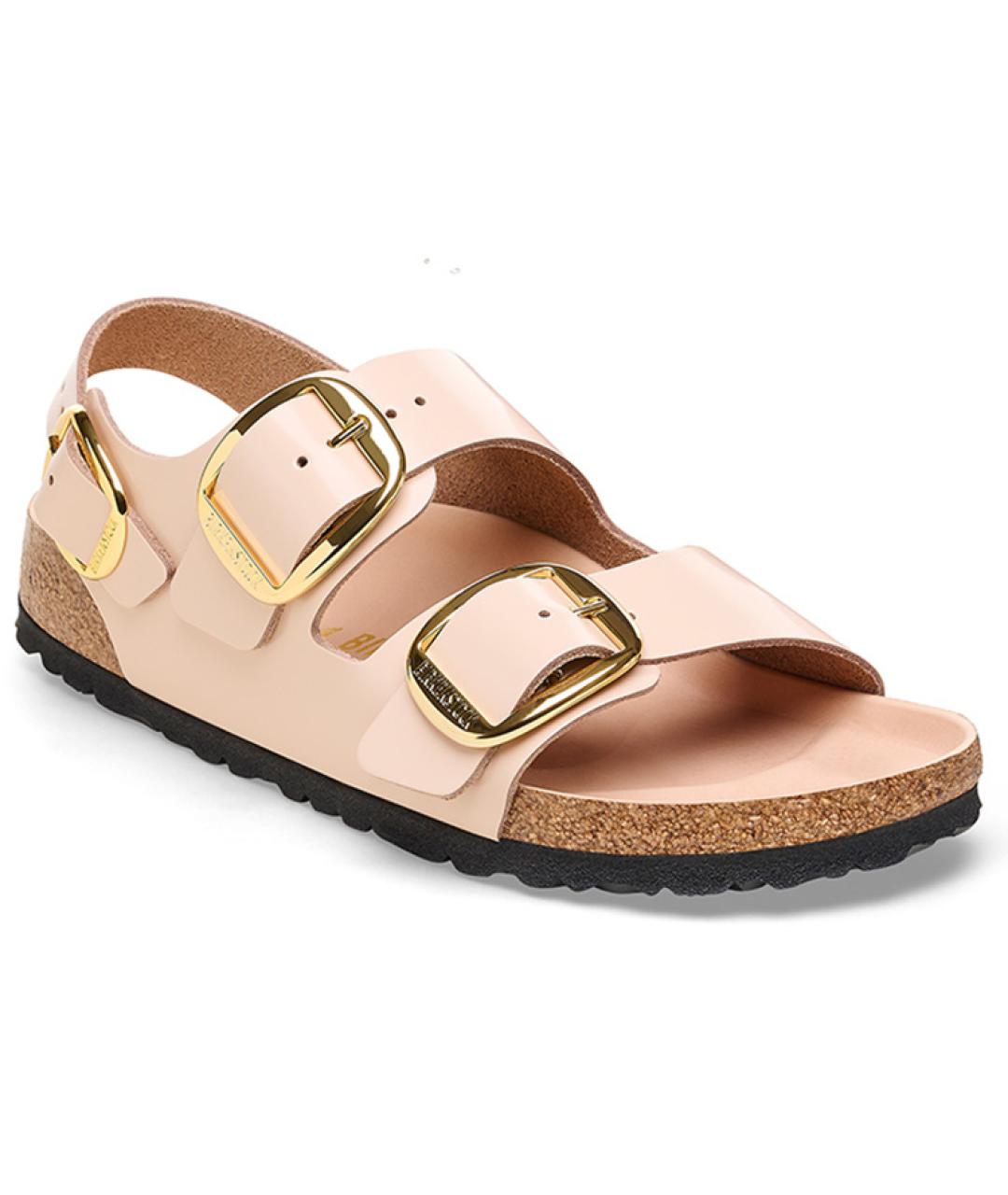 BIRKENSTOCK Бежевые кожаные сандалии, фото 3