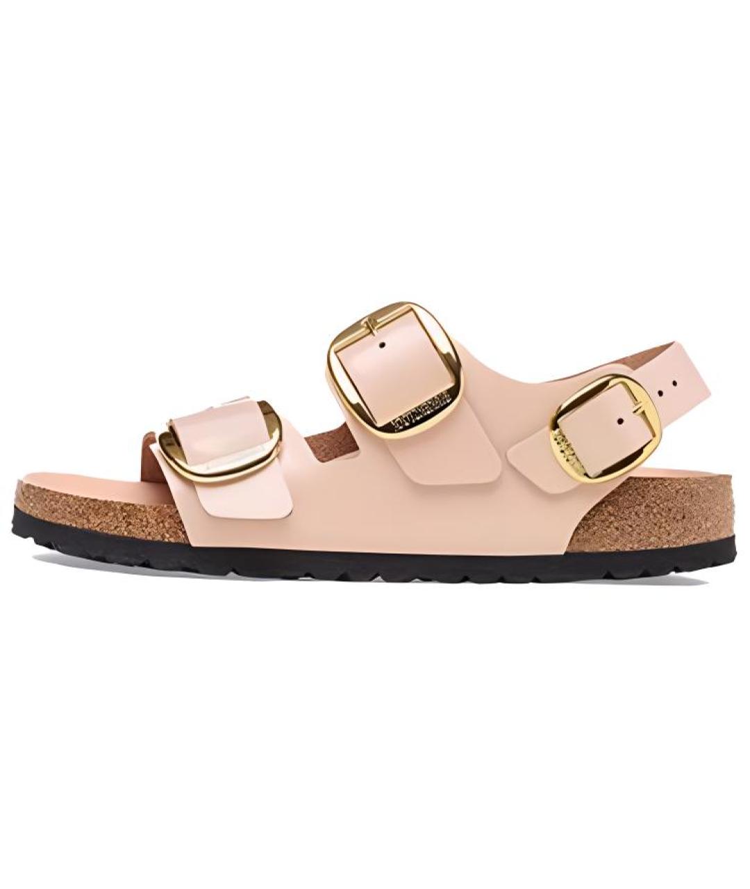 BIRKENSTOCK Бежевые кожаные сандалии, фото 2