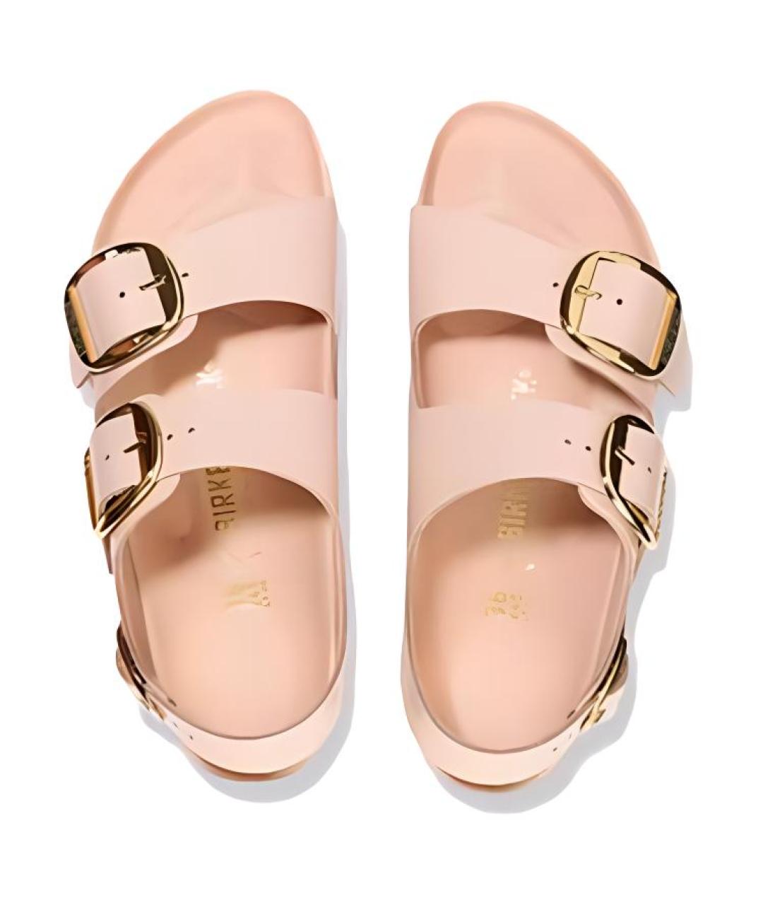 BIRKENSTOCK Бежевые кожаные сандалии, фото 5