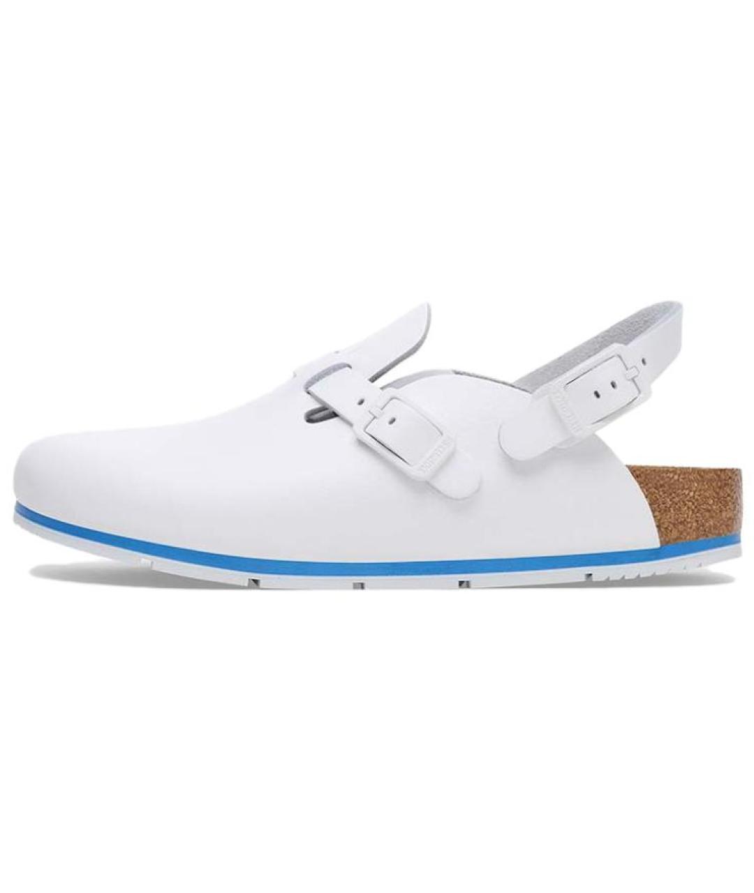 BIRKENSTOCK Белые кожаные сабо, фото 2