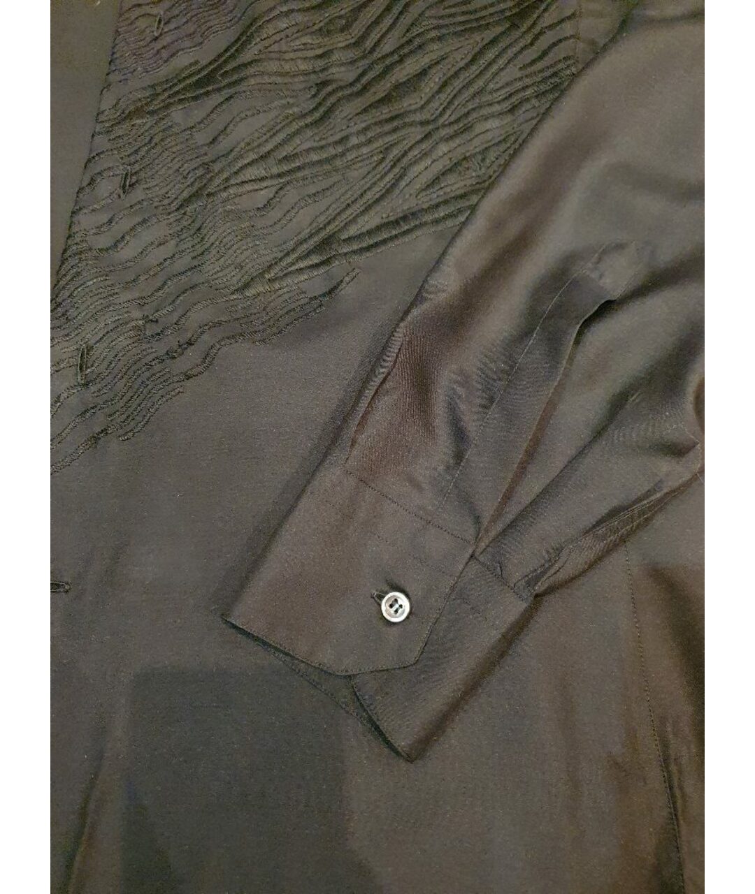 GIANFRANCO FERRE Черная шелковая кэжуал рубашка, фото 4