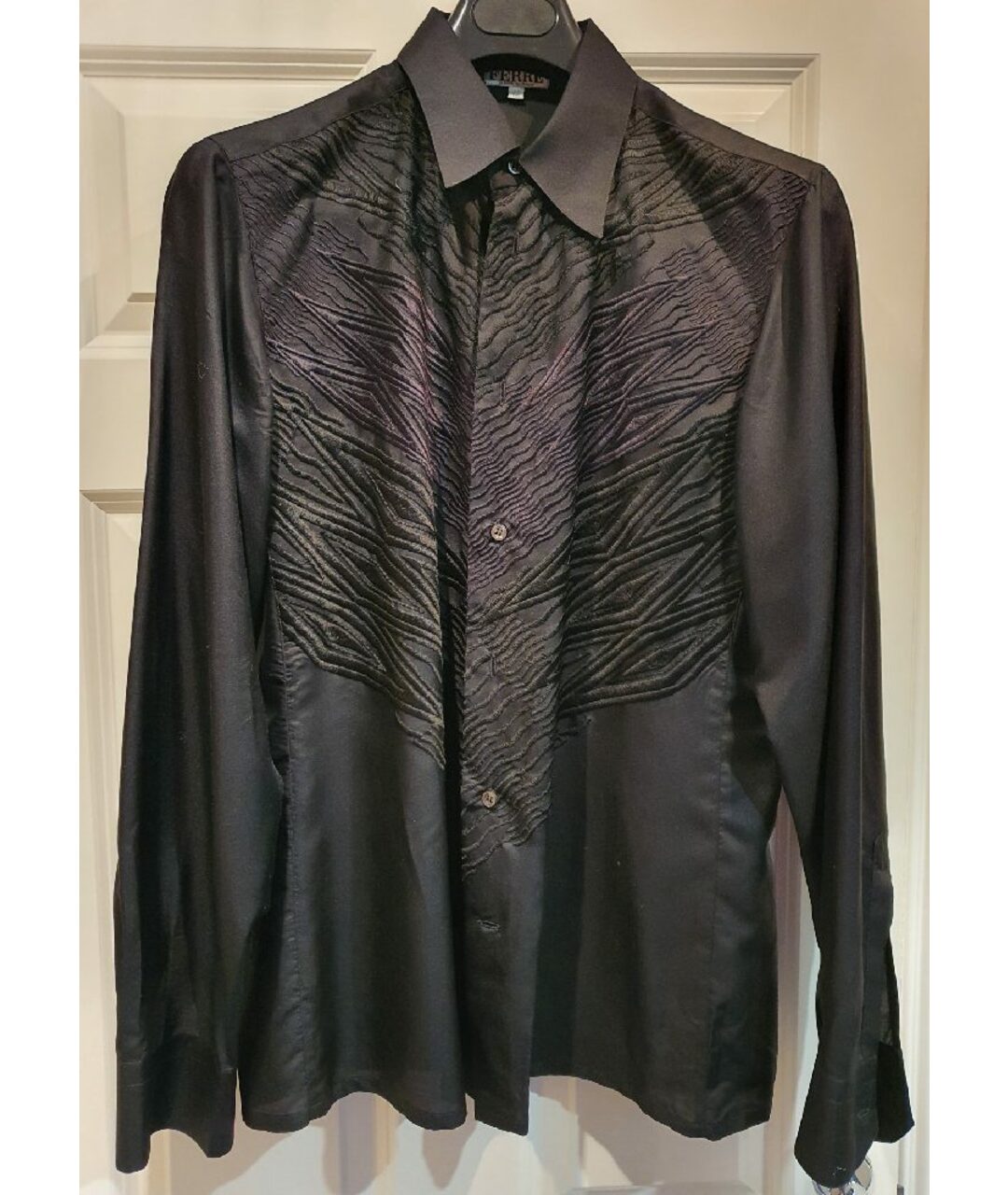 GIANFRANCO FERRE Черная шелковая кэжуал рубашка, фото 7