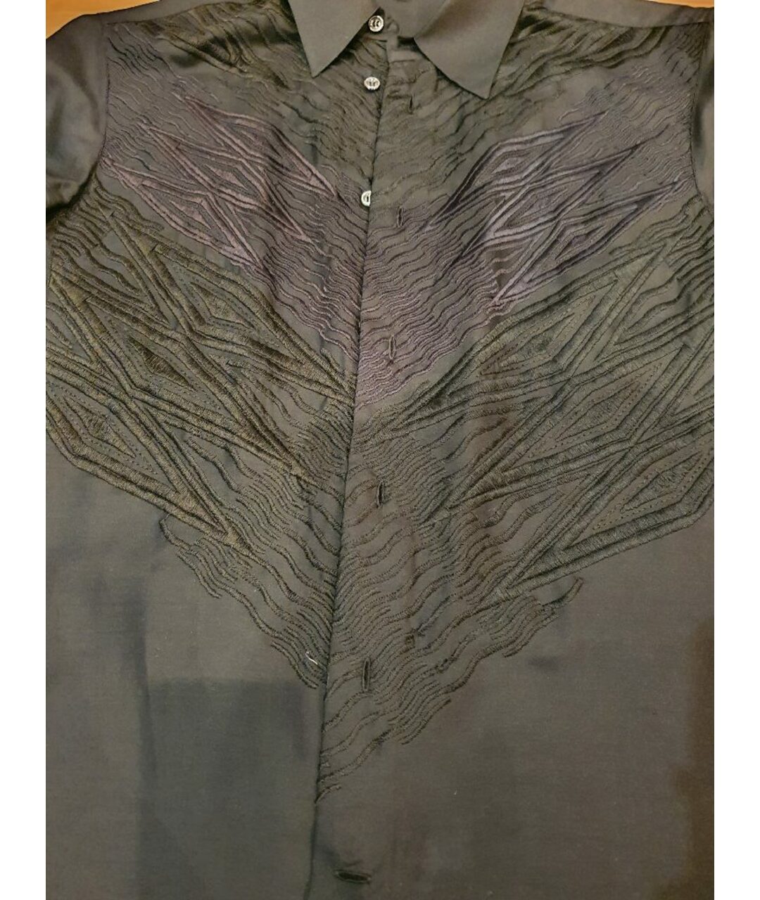 GIANFRANCO FERRE Черная шелковая кэжуал рубашка, фото 6