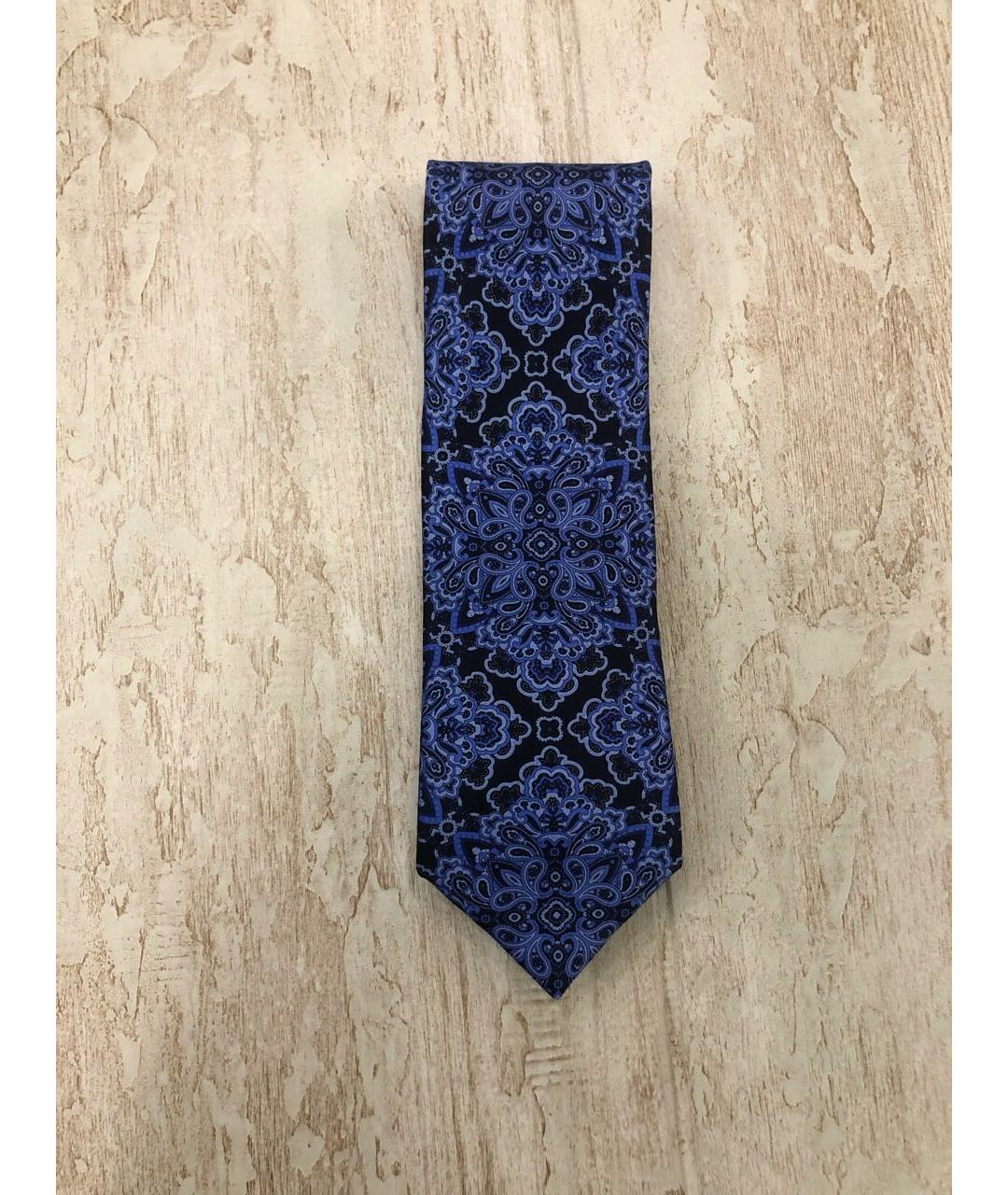 STEFANO RICCI Темно-синий шелковый галстук, фото 7
