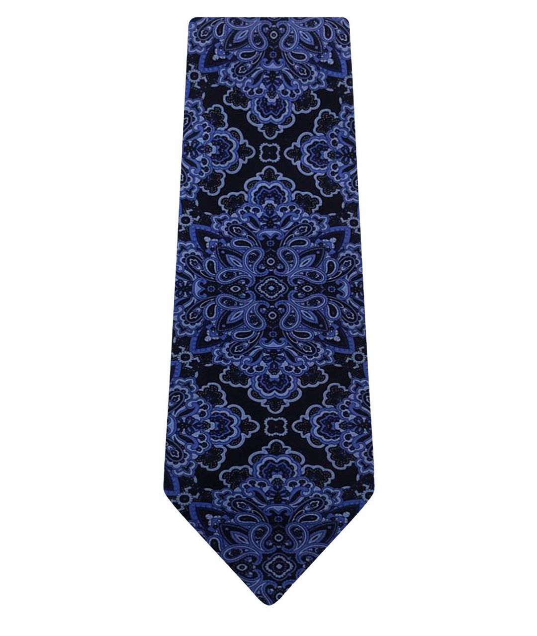 STEFANO RICCI Темно-синий шелковый галстук, фото 1