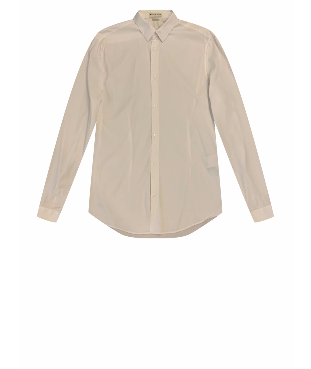 BALENCIAGA Белая хлопко-полиэстеровая классическая рубашка, фото 1