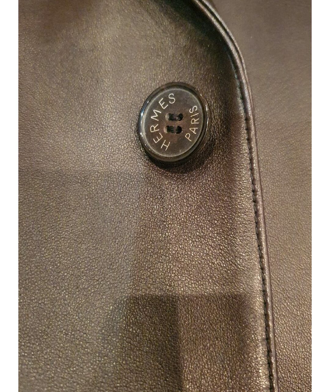 HERMES PRE-OWNED Коричневый кожаный пиджак, фото 6