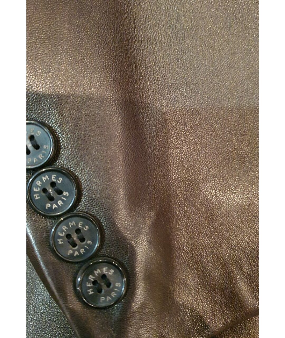 HERMES PRE-OWNED Коричневый кожаный пиджак, фото 7