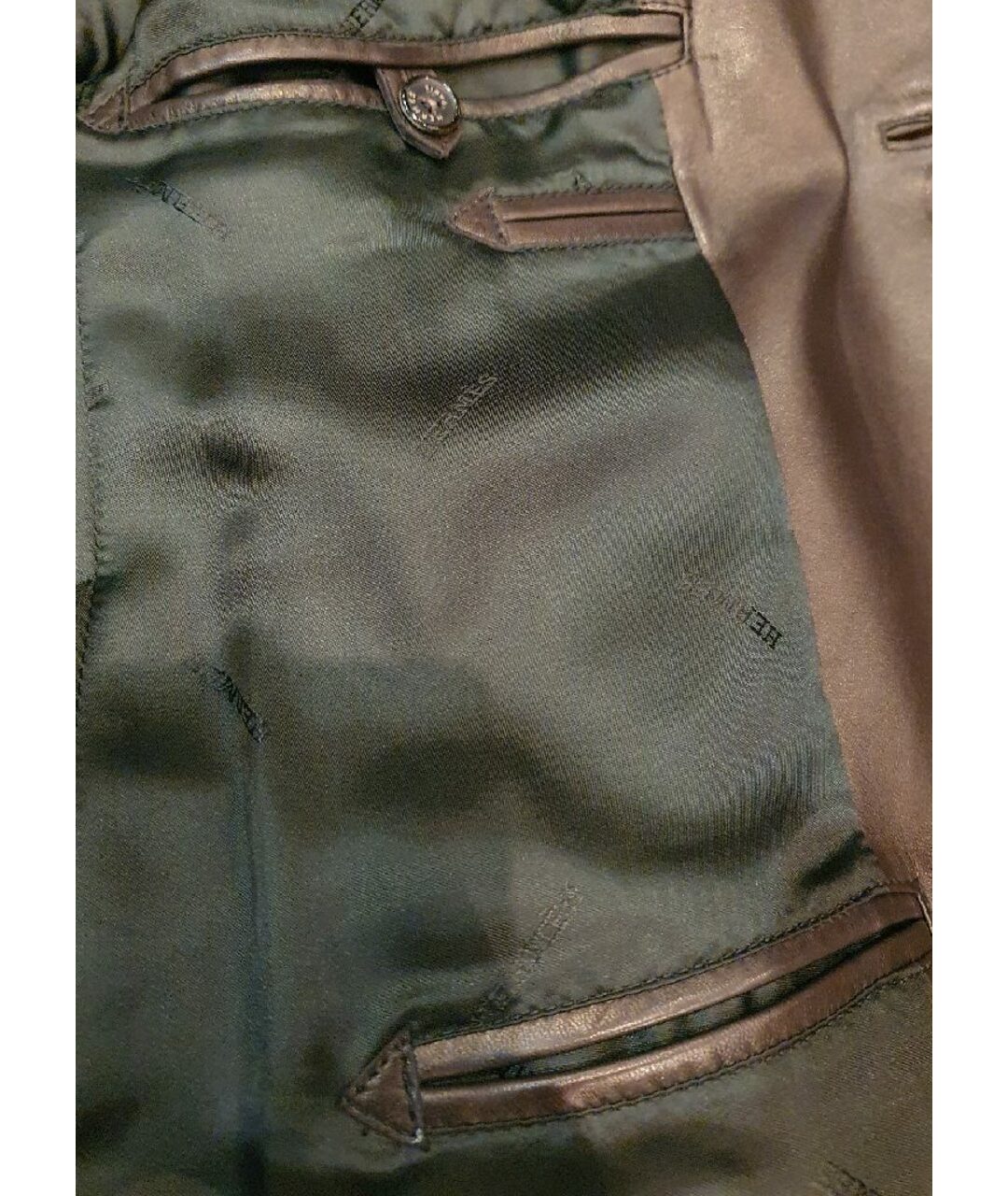 HERMES PRE-OWNED Коричневый кожаный пиджак, фото 9