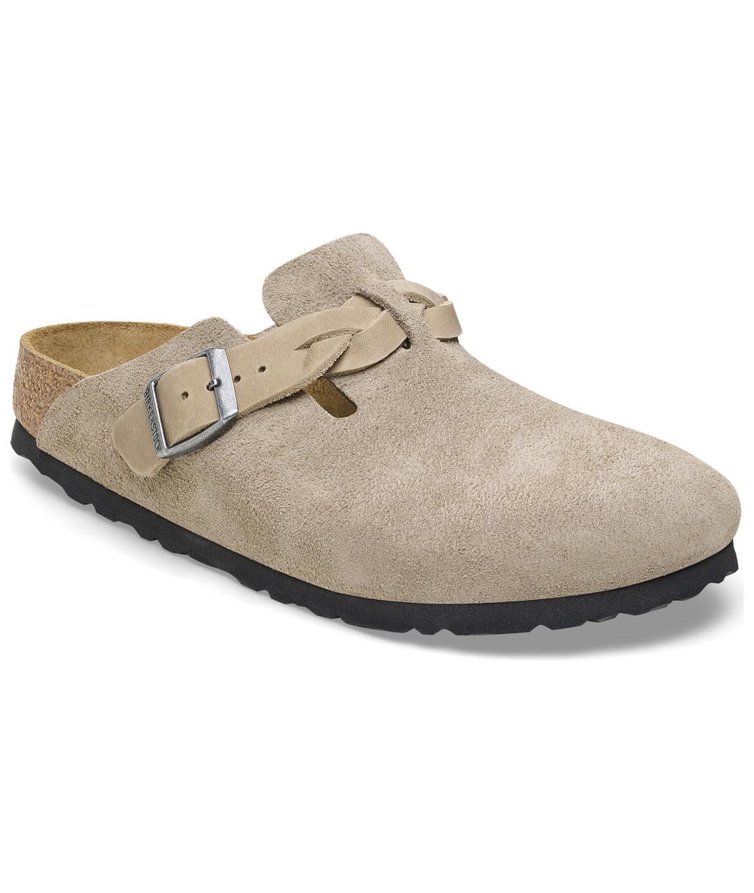 BIRKENSTOCK Коричневые замшевые сабо, фото 3