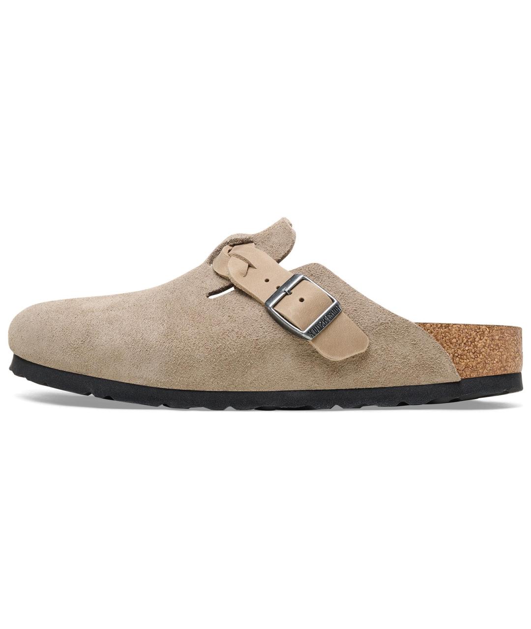 BIRKENSTOCK Коричневые замшевые сабо, фото 2