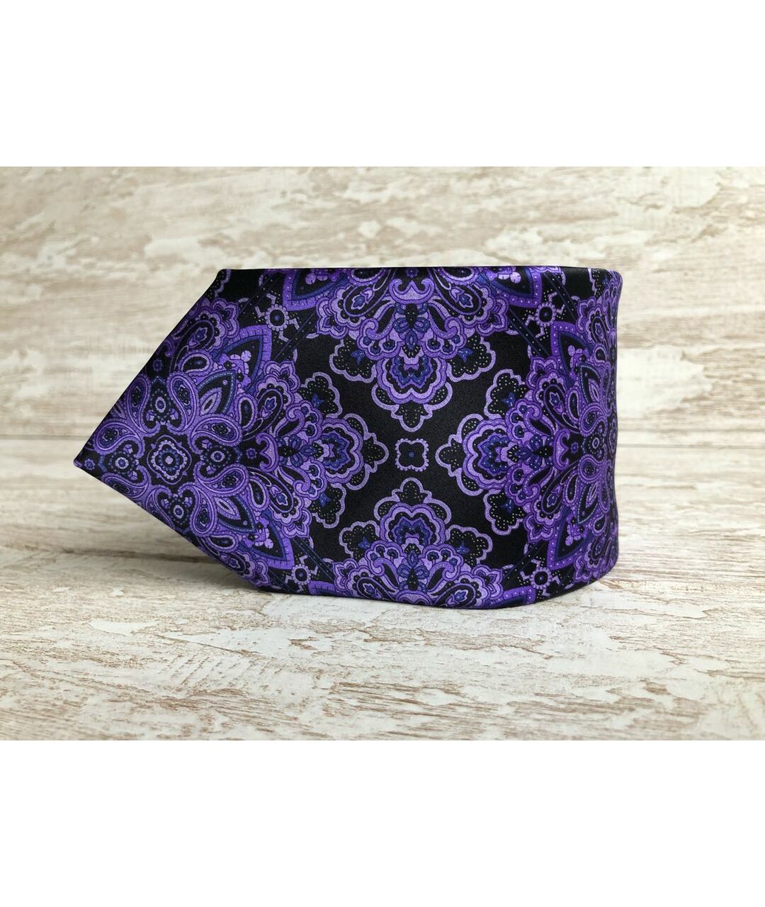STEFANO RICCI Фиолетовый шелковый галстук, фото 5