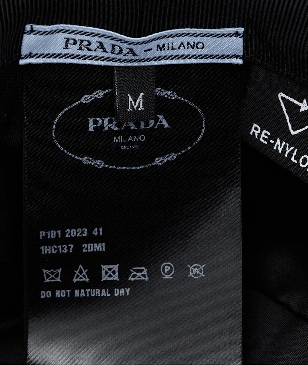 PRADA Черная синтетическая панама, фото 5