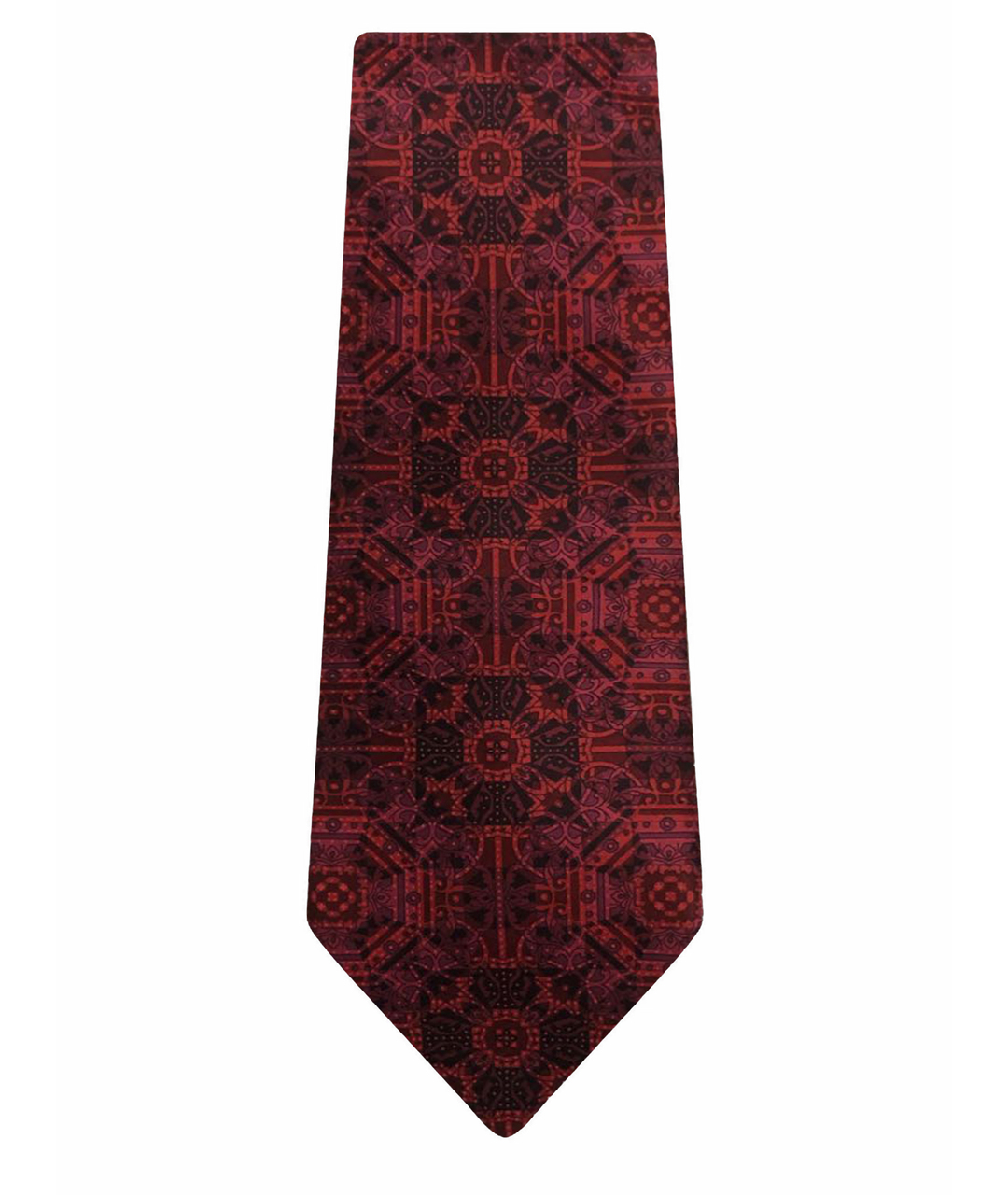 STEFANO RICCI Бордовый шелковый галстук, фото 1