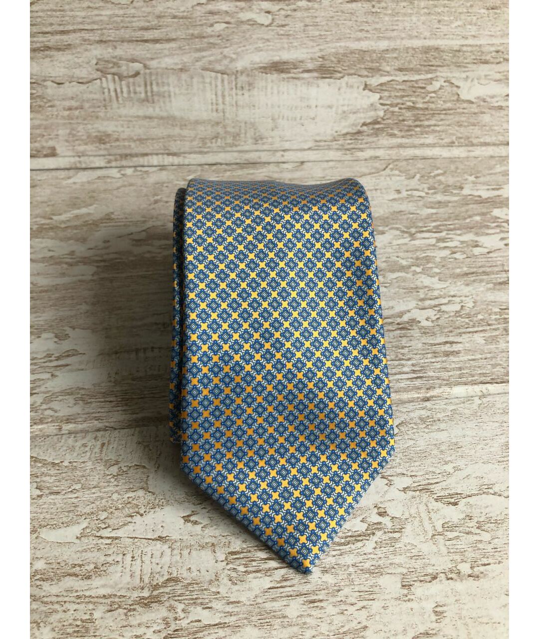 STEFANO RICCI Золотой шелковый галстук, фото 2