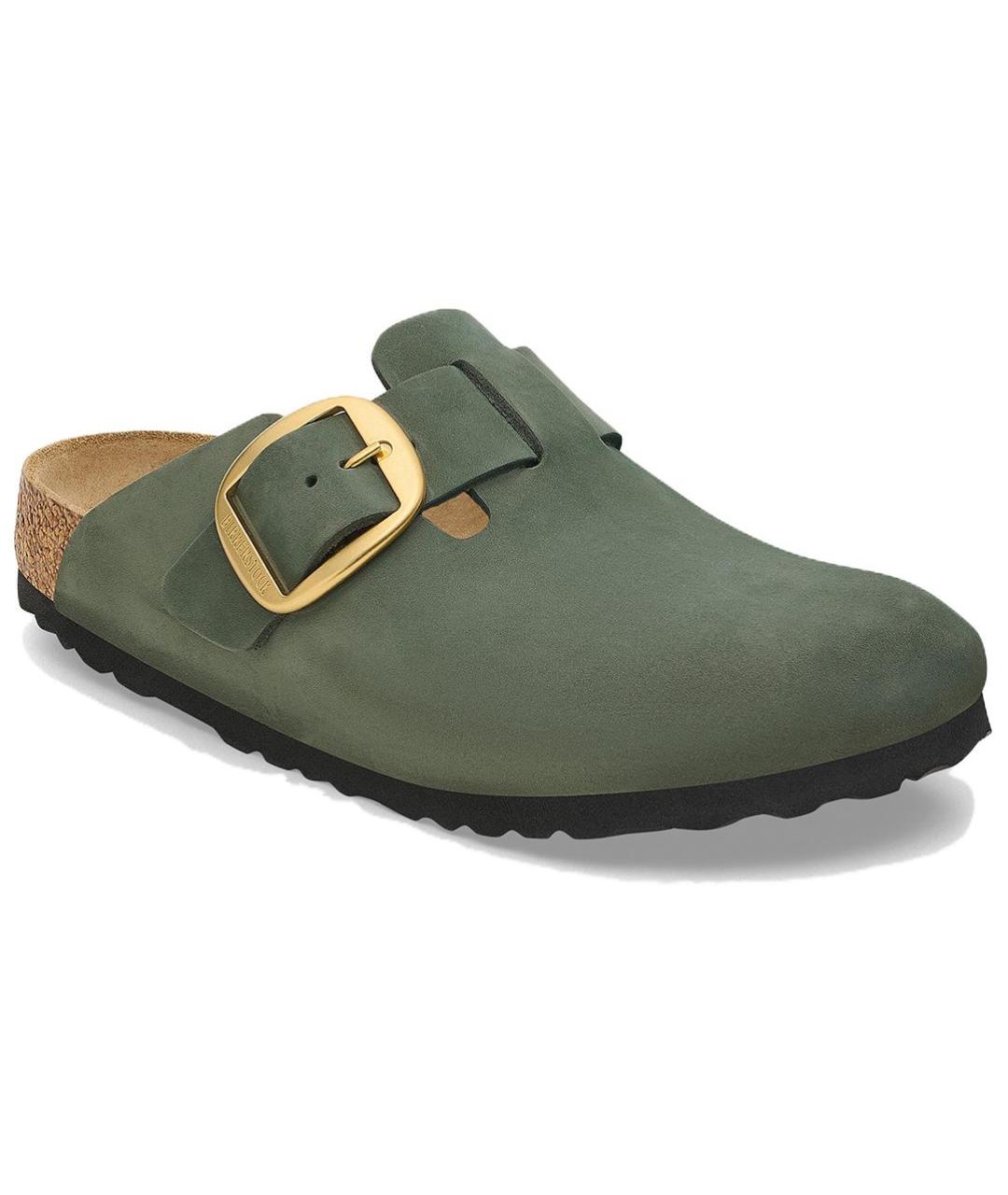 BIRKENSTOCK Зеленые замшевые сабо, фото 3